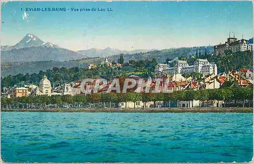 Ansichtskarte AK Evian les Bains Vue prise du Lac