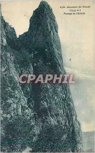 Ansichtskarte AK Ascension du Nivolet (1553 m) Passage de l'Echelle Alpinisme