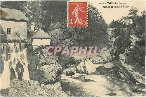 Cartes postales Vallee des Bauges Moulin et Pont de Bange