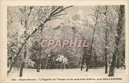 Ansichtskarte AK Haute Savoie L'Aiguille de Varens et un sous Bois d'Hiver pres Sallanches