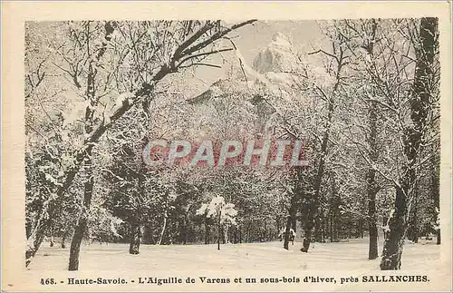 Cartes postales Haute Savoie L'Aiguille de Varens et un sous Bois d'Hiver pres Sallanches