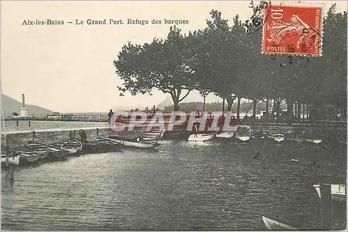 Ansichtskarte AK Aix les Bains Le Grand Port Refuge des Barques Bateaux