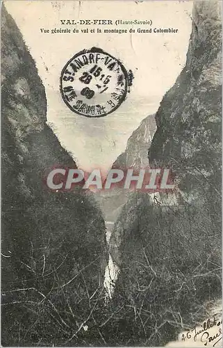 Cartes postales Val de Fier (Haute Savoie) Vue Generale du Val et la Montagne du Grand Colombier