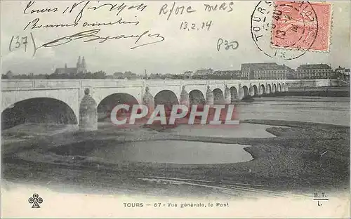Cartes postales Tours Vue Generale le Pont
