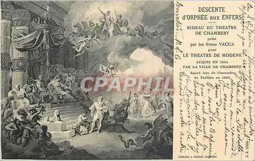 Ansichtskarte AK Rideau de Theatre de Chambery Descente d'Orphee au Enfers de Chambery Freres Vacca TOP