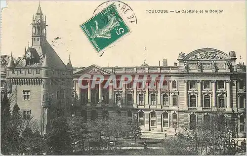 Ansichtskarte AK Toulouse Le Capitole et le Donjon