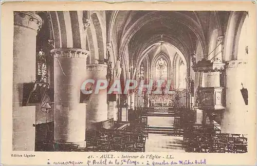 Cartes postales Ault Interieur de l'Eglise