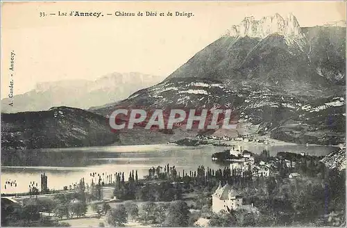 Cartes postales Lac d'Annecy Chateau de Dere et de Duingt