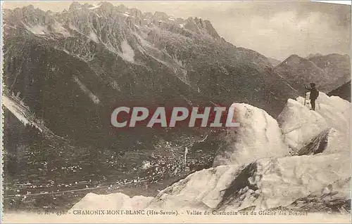 Cartes postales Chamonix Mont Blanc (Hte Savoie) Vallee de Chamonix vue du Glacier