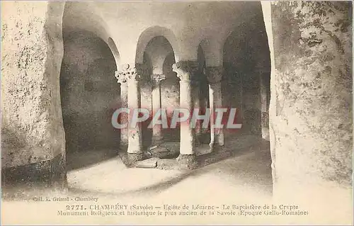 Ansichtskarte AK Chambery (Savoie) Eglise de Lemene Le Baptistere de la Crypte