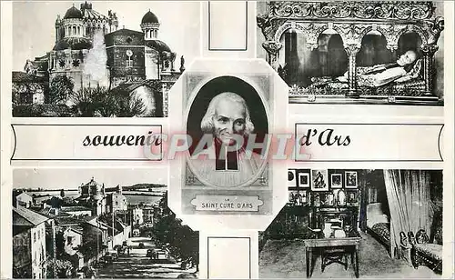 Cartes postales moderne Souvenir d'Ars (Ain) La Basilique La Chasse du Saint Cure d'Ars Vue Generale La Chambre du Saint