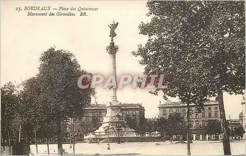 Ansichtskarte AK Bordeaux Place des Quinconces Monument des Girondins