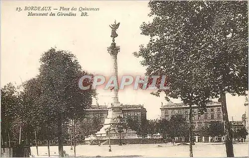 Cartes postales Bordeaux Place des Quinconces Monument des Girondins