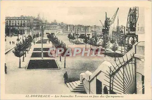 Ansichtskarte AK Bordeaux Les Nouvelles Terrasses en face des Quinquonces