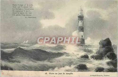 Ansichtskarte AK Arlaud Nozais Nantes Phare un Jour de Tempete