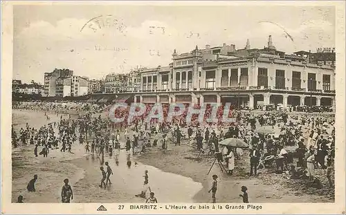 Cartes postales Biarritz L'Heure du Bain a la Grande Plage