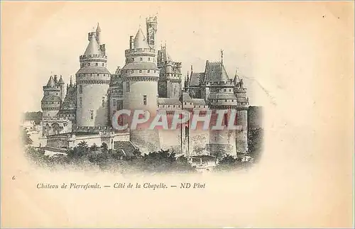 Cartes postales Chateau de Pierrefonds Cote de la Chapelle (carte 1900)