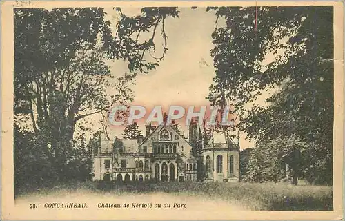 Ansichtskarte AK Concarneau Chateau de Keriole vu du Parc