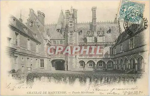 Cartes postales Chateau de Maintenon Facade Meridionale (carte 1900)