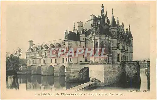 Cartes postales Chateau de Chenonceaux Facade Orientale Cote Nord Est