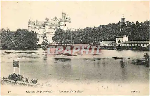 Ansichtskarte AK Chateau de Pierrefonds Vue prise de la Gare