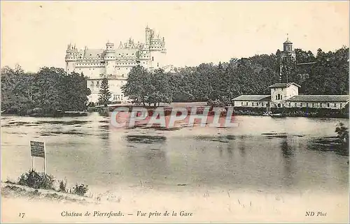 Cartes postales Chateau de Pierrefonds Vue prise de la Gare