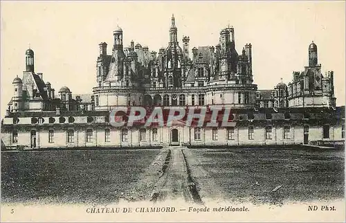 Cartes postales Chateau de Chambord Facade Meridionale