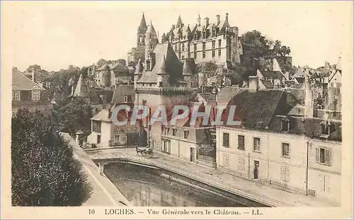 Cartes postales Loches Vue Generale vers le Chateau