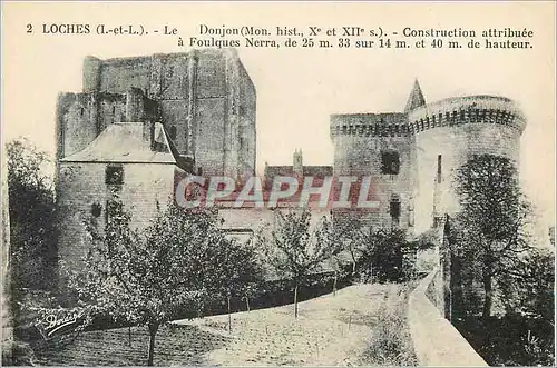 Ansichtskarte AK Loches (I et L) Le Donjon (Mon Hist Xe XIIe Siecles) Construction Attribuee a Foulques Nerra