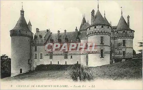 Cartes postales Chateau du Chaumont sur Loire Facede Est