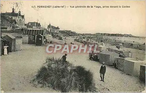 Cartes postales Pornichet (Loire Inf) Vue Generale de la Plage prise devant le Casino
