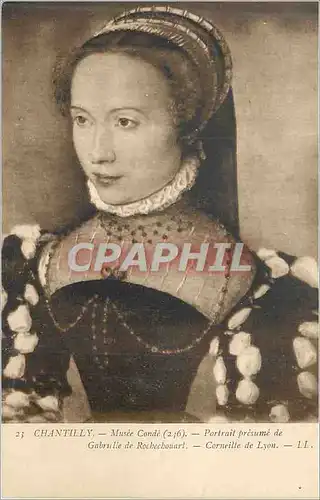 Ansichtskarte AK Chantilly Musee Conde Portrait presume de Gabrielle de Rochechouart Corneille de Lyon