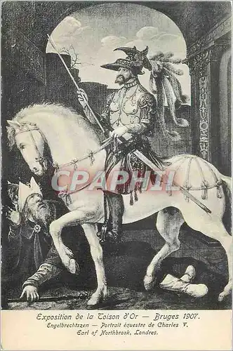 Cartes postales Bruges Exposition de la Toison d'Or Portrait Equestre de Charles V