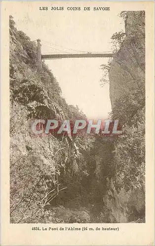 Ansichtskarte AK Le Pont de l'Abime (84 m de Hauteur) Les Jolis Coins de Savoie