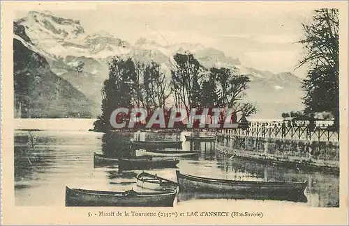 Ansichtskarte AK Lac d'Annecy (Hte Savoie) et Massif de la Tounette (2357 m)