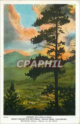 Cartes postales Estes Park Colorado Sunset on Long's Peak Rocky Mountain National