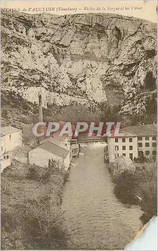 Cartes postales Fontaine de Vaucluse Vallee de la Sorgue et les Usines
