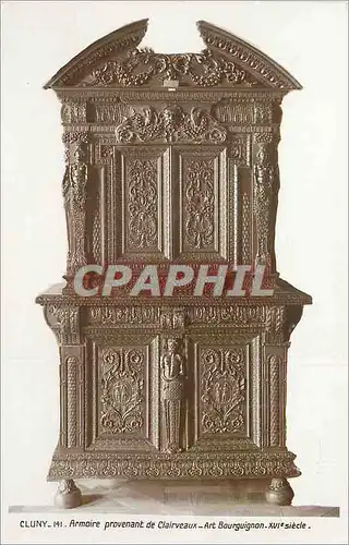 Moderne Karte Cluny Armoire provenant de Clairveaux Art Bourguignon XVI Siecle