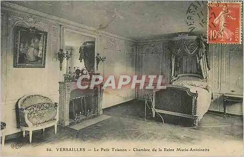 Ansichtskarte AK Versailles Le Petit Trianon Chambre de la Reine Marie Antoinette