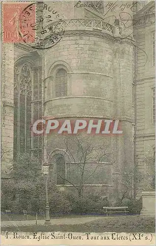 Cartes postales Rouen Eglise Saint Ouen Tour aux Clercs (XIe S)