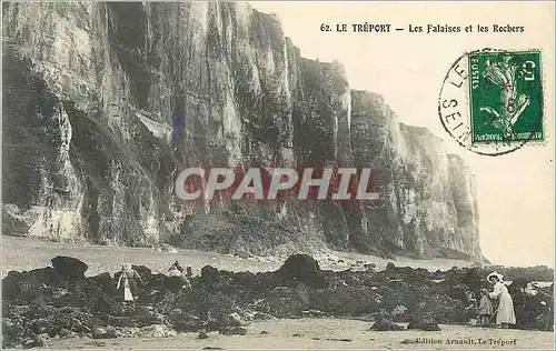Cartes postales Le Treport Les Falaises et les Rochers (animee)