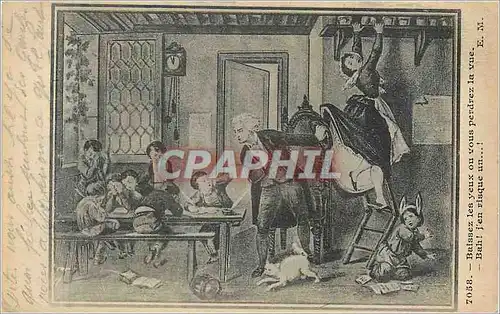 Cartes postales Baissez les Yeux ou vous perdrez la vue Bah J'en Risque un