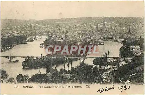 Cartes postales Rouen Vue Generale prise de Bon Secours