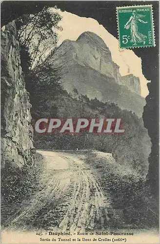 Ansichtskarte AK Dauphine Route de Saint Pancrasse Sortie du Tunnel et le Dent de Crolles