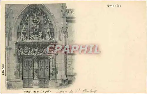 Cartes postales Amboise Portail de la Chapelle (carte 1900)
