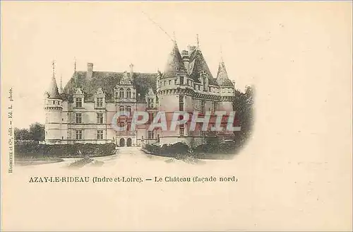 Ansichtskarte AK Azay le Rideau (Indre et Loire) Le Chateau (Facade Nord) (carte 1900)