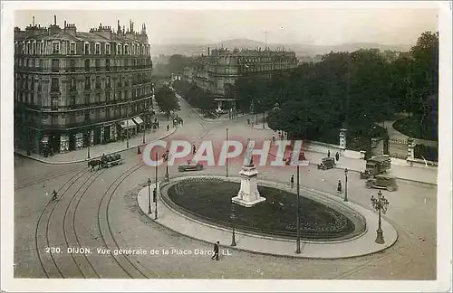 Moderne Karte Dijon Vue Generale de la Place Darcy Automobile