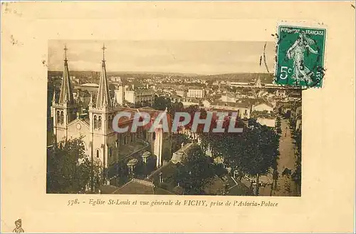 Ansichtskarte AK Vichy Eglise Saint Louis et vue Generale de Vichy prise de l'Astoria Palace