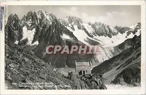 Moderne Karte Chamonix Mont Blanc Refuge et Massif de l'Aig Verte