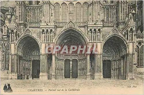 Cartes postales Chartres Portail Sud de la Cathedrale